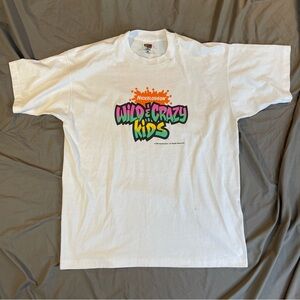 Vintage 1994 NOS Deadstock Nickelodeon Wild & Crazy Kids Single Stitch Tee XL